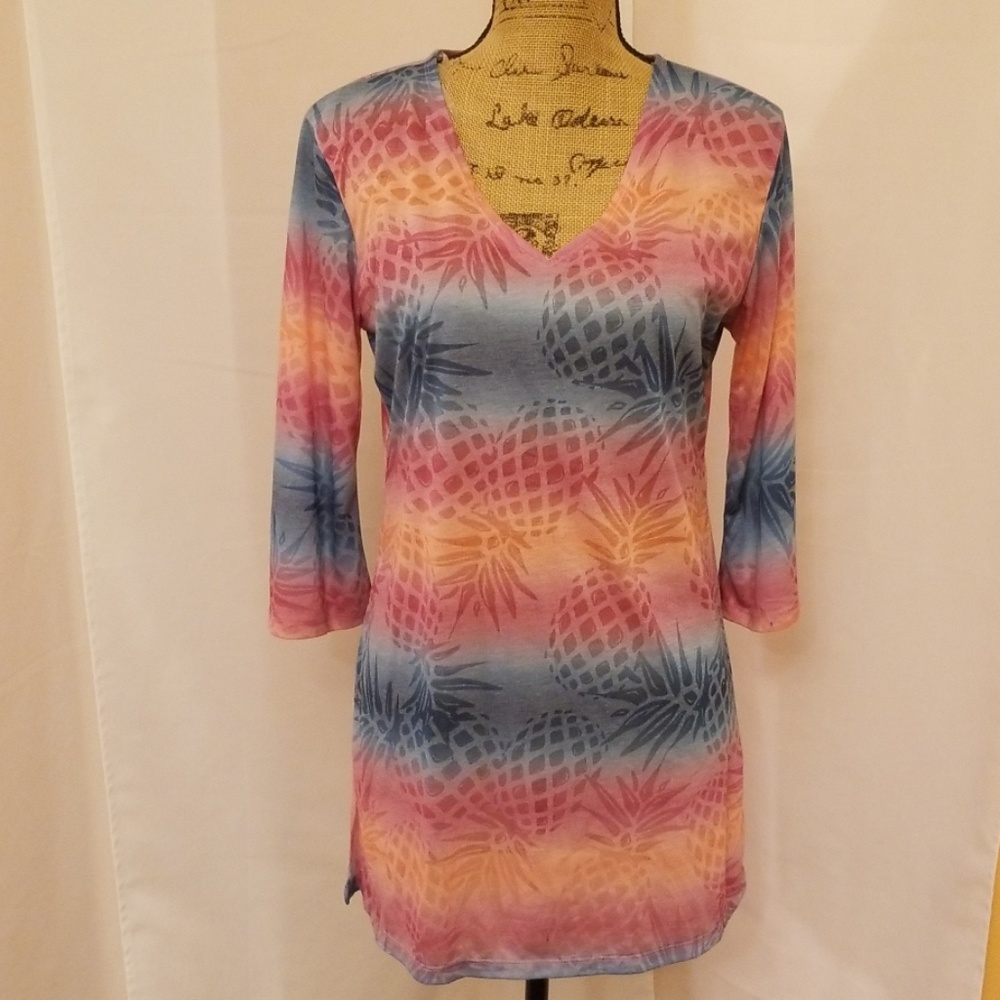 Potocruz magenta ombre swim cover up R301:4:619